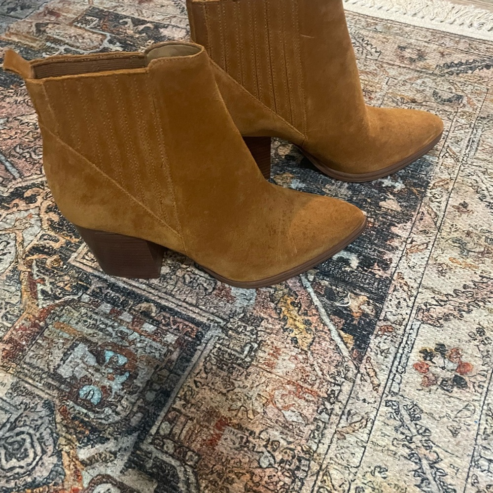 Marc Fisher Brown Ankle Booties
